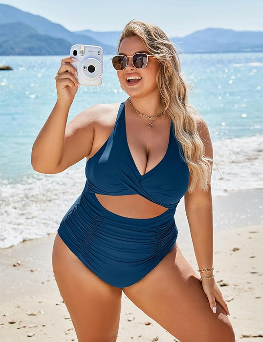 One Piece Swimsuit Push Up Tummy Control