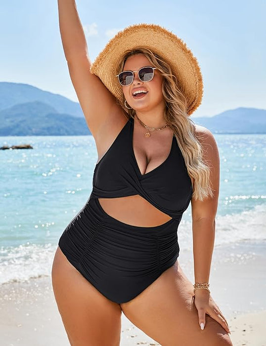 One Piece Swimsuit Push Up Tummy Control