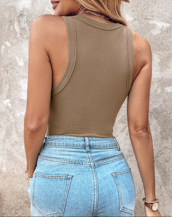 Round Neck Tank With Bra Pads