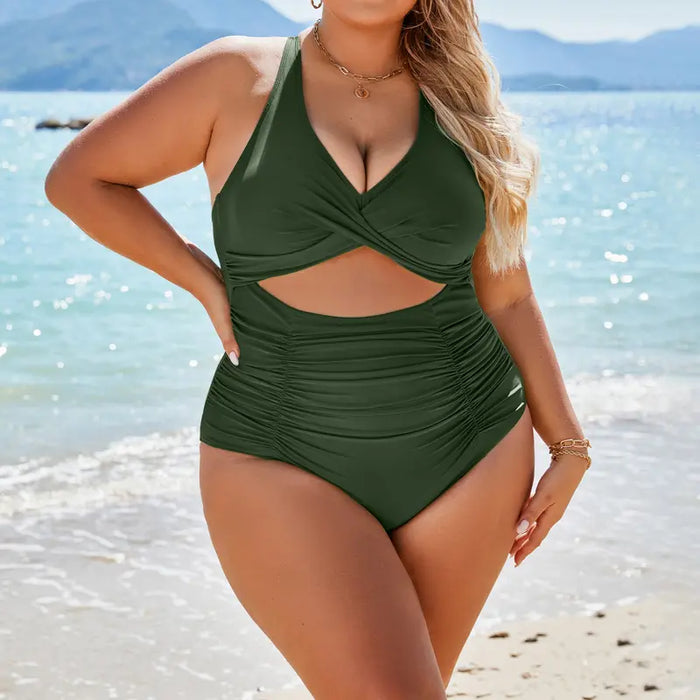 One Piece Swimsuit Push Up Tummy Control